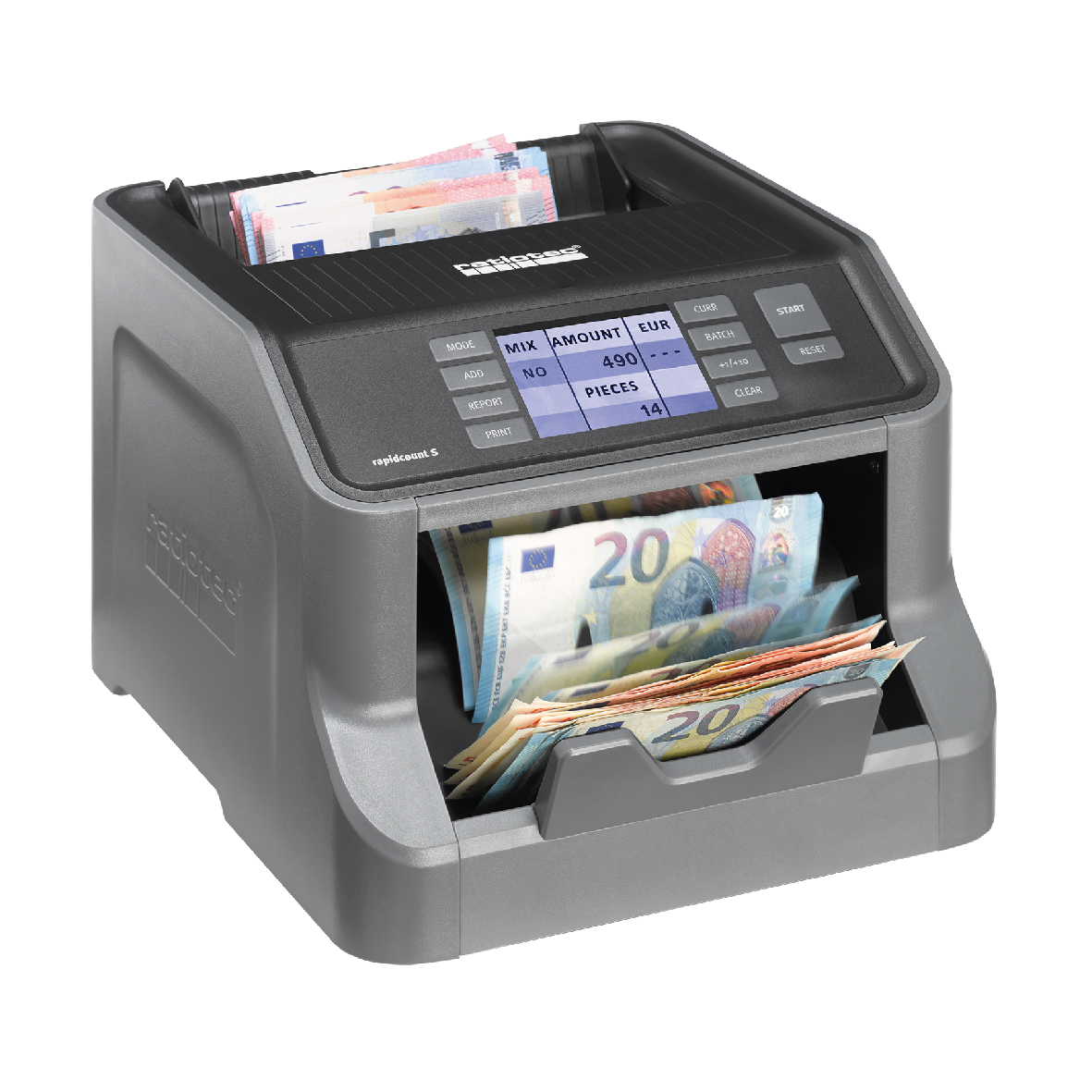 ratiotec rapidcount S - Banknoten zählen und prüfen in einem Schritt